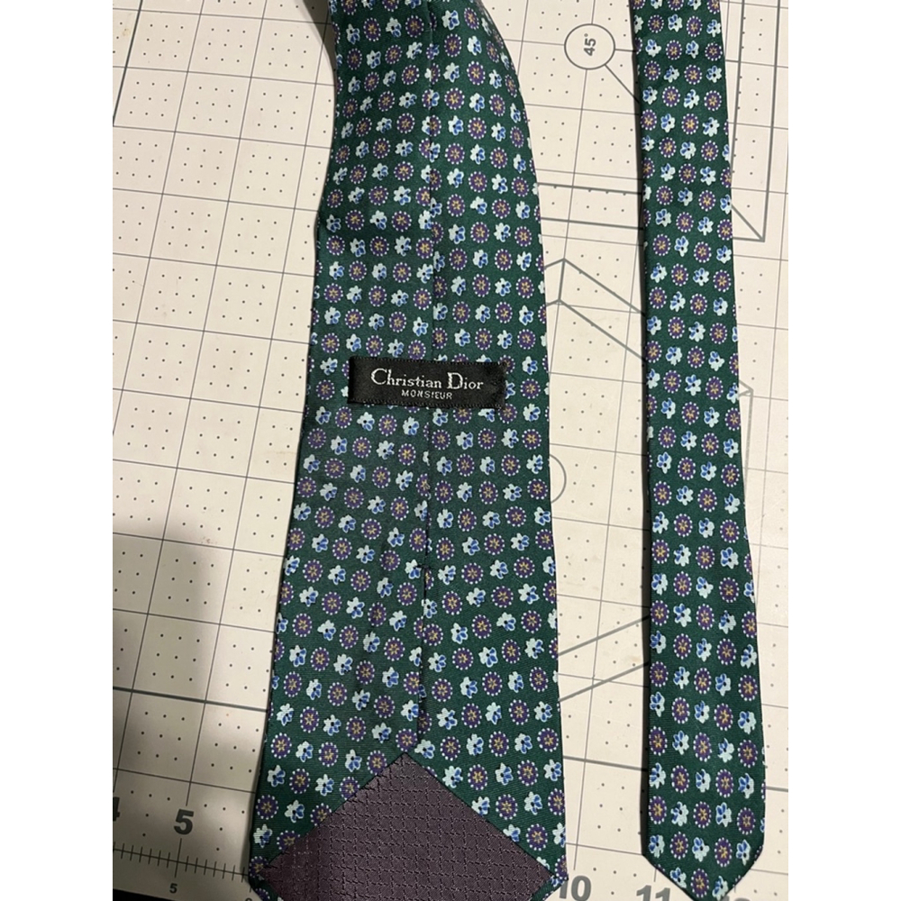 Mens Christian Dior Necktie One Size Green